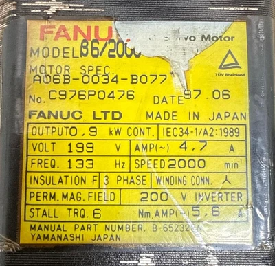 FANUC B6/2000 Servo Motors | Fram Fram LLC (14)