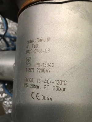 Optek 4" 150# Optical Flowmeter model TF16-EX