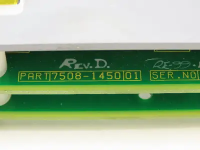 PressTech 7602-2160 | 7508-1440 | 7508-1450 Control Panel Rev D