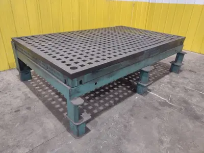 8' x 5' WELDSALE WELDING TABLE LAYOUT ACORN PLATE: YOBRO #24814