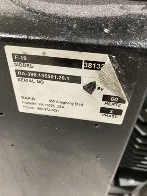 F-19 | Rapid Force  Plastic Granulator 480V 3ph Wide Schute - Used
