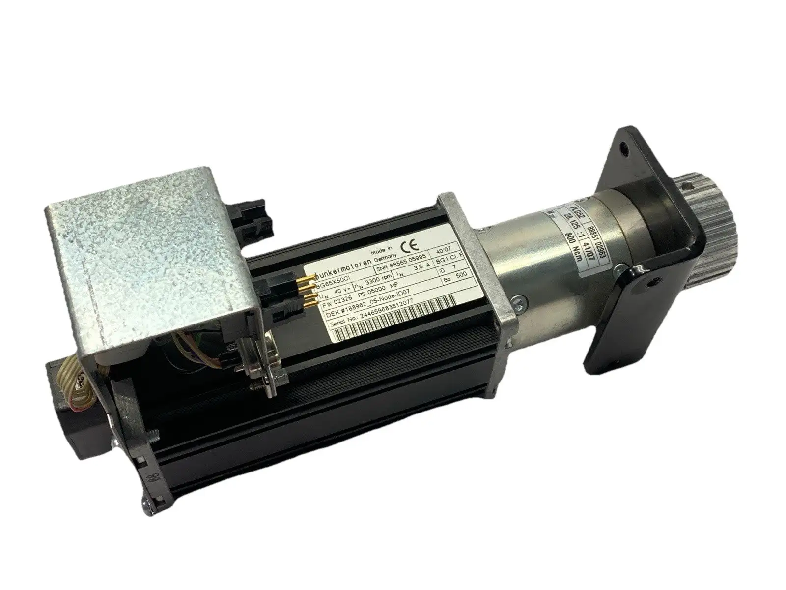 USED DUNKERMOTOREN MOTOR 3300RPM 3.5A 40V W/ PLG52 28.125:1 800NCM