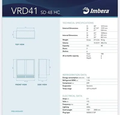 Used IMBERA _UNKNOWN_ Bottle Coolers Ohio US | Palm Beach Restaurant Equipment, LLC #1421249