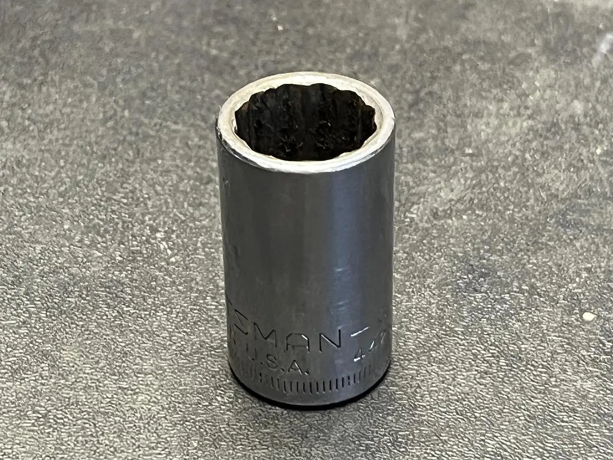 Craftsman Vintage 15MM 12 Point 1/2" Drive Shallow Socket V Series USA 44236