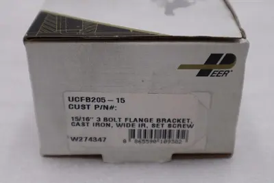 NEW PEER 15/16" UCFB205-15 Premium 3 Bolt Flanged Mounted Bearing STK H431A