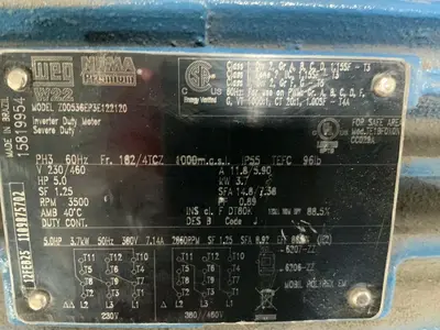 Used 2025 WEG Z00536EP3E122120 Motors (misc) Ohio US | HGR 24 #1404517