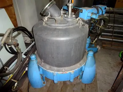 Luwa-Heine 336 gastight perforate basket centrifuge, rubber-lined.