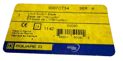 NEW LOT OF 2 SQUARE D 9007-CT54 LIMIT SWITCH BASE 9007CT54