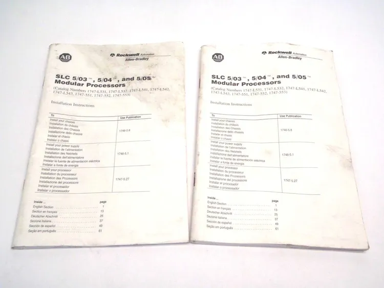 Used ALLEN-BRADLEY MODULAR PROCESSORS INSTRUCTIONS Misc Industrial Equipment | Maverick Industrial Sales #1121130