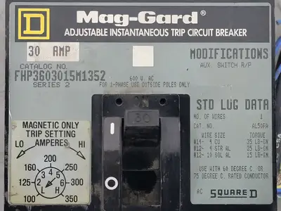 USED SQUARE D FHP3603015M1352