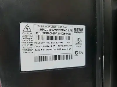 Used SEW MCLTEB00085A3140 Variable Speed Drives | Palmetto Automation #1148980