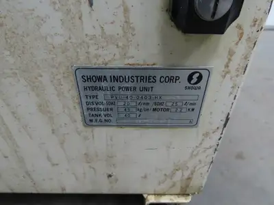 Showa Okuma PVU-40-0403-HX CNC Lathe Hydraulic Power Unit 2.2kw 25L/Min 40L Tank