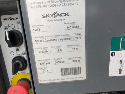 Used 2018 SKYJACK SJ12 Vertical Mast Lifts Texas US | Stack Equipment #1502698