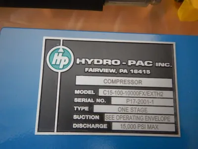 Used HYDRO-PAC C15-100-10000FX/EXTH2 Air Compressors (Misc) New Jersey US | Perry Equipment #1408483