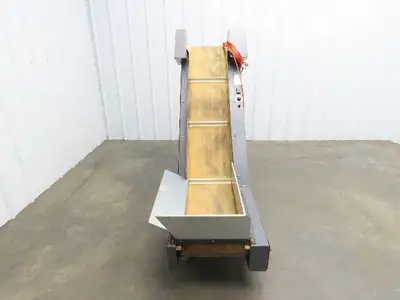 LaRos 19.5"W x 62"L Cleated Belt Incline Parts Conveyor 12"Bed 4-48FPM 115V