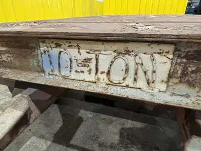 20,000 LBS (10 TON) x 120" x 60" STEEL WITH HARD TIRE TRANSFER CART CAR: STOCK #23237