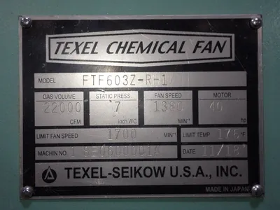Texel Chemical 40 Hp Blower