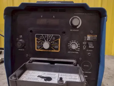 MILLER XMT450 CC CV WELDER & S74 MPA PLUS FEEDER: STOCK #23484