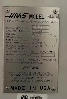 USED 1998 HAAS HL-2BB