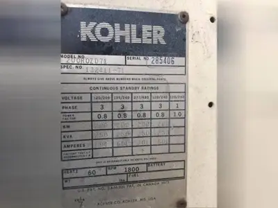Used KOHLER 200ROZD71 GENERATOR Generators Florida US | USA Transequipment #1542575