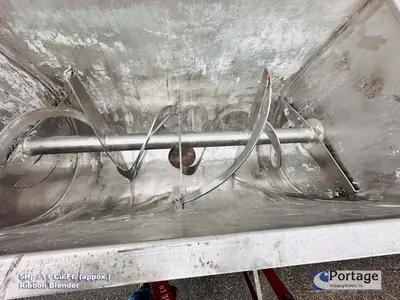 USED AARON PROCESS EQUIPMENT 11-CU.FT. JACKETED RIBBON BLENDER