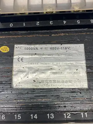HY2003 | Shang Hai  Industrial Control Transformer 1000VA 480V Input, 115V Output - Used