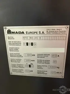 USED 2004 AMADA HFE80-25