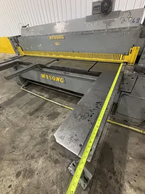 8' X 3/16" WYSONG MODEL #796 MECHANICAL POWER SQUARING SHEAR WITH BACK GAUGE: STOCK #23634