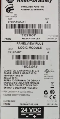 Allen-Bradley 2711P-T10C4D1 Ser B PanelView Plus Touch Panel (BIN4.4.5)