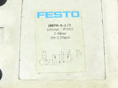 Festo JMFH-5-1/2 10166 Pneumatic Control Valve 5 Way 120 PSI 3/4"NPT