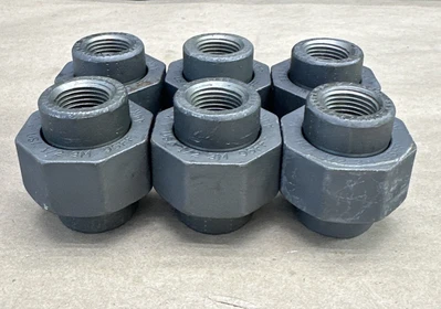 1/2" 3000 Threaded (NPT) Union SA/A105 Forged Steel Fitting || (6) NOS 🇺🇸