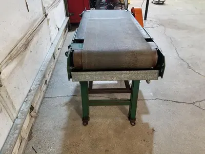 3.5Ft Heavy Duty Conveyor, 3/4HP, 115V, 1PH, Forward, Reverse, Adjustable legs, Easy Belt adjustment, 14" x 42" Belt Path, Cleaned, Checked