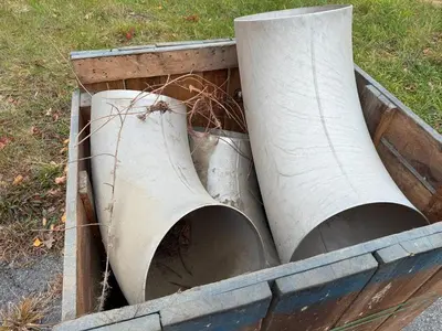 LOT OF LARGE INDUSTRIAL PIPE FITTINGS