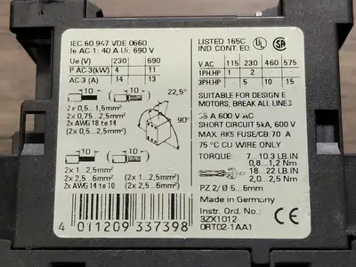 USED SIEMENS 3RT1025-1AK60