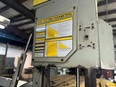 18" X 20" HYD-MECH MODEL #V-18 SEMI-AUTOMATIC VERTICAL BANDSAW: YOBRO #24580