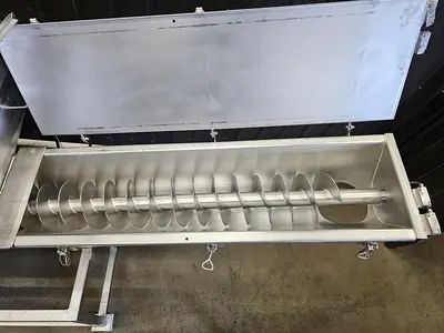 Used Screw Conveyor, 9” diameter x 108” long, Variable Speed