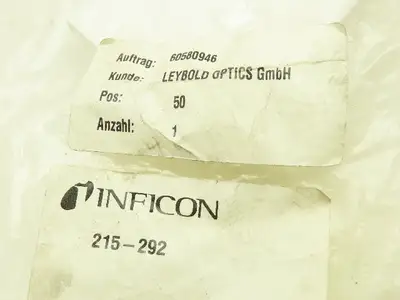 Inficon 215-292 Stainless Piston Ring Vacuum Seal DN 160 ISO-K  16mm ID 40mm OD