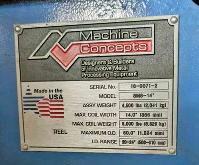 USED 2018 MACHINE CONCEPTS SM8-14