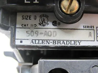 A-B Allen Bradley 509-A0D Motor Starter 115V Coil NEMA Size 0