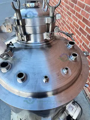USED NORTHLAND 250 L STAINLESS STEEL  JACKETED REACTOR FV/ 50 PSI, DUAL MIXER + VFD