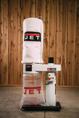 New | in-Stock 2026 JET DC-650 1HP DUST COLLECTOR WITH 30 MICRON FILTER BAGS Dust Collectors Wisconsin US | John G Weber Co Inc #1334463