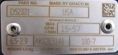 NEW GRACO D52331 DIAPHRAGM PUMP