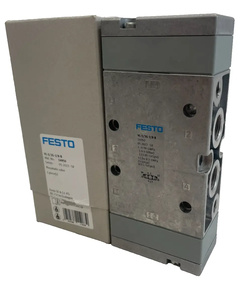 NEW FESTO VL-5/3G-3/8-B PNEUMATIC VALVE 14950 VL53G38B