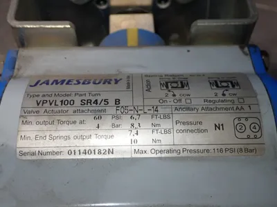 USED JAMESBURY VPVL100 SR4/5 B