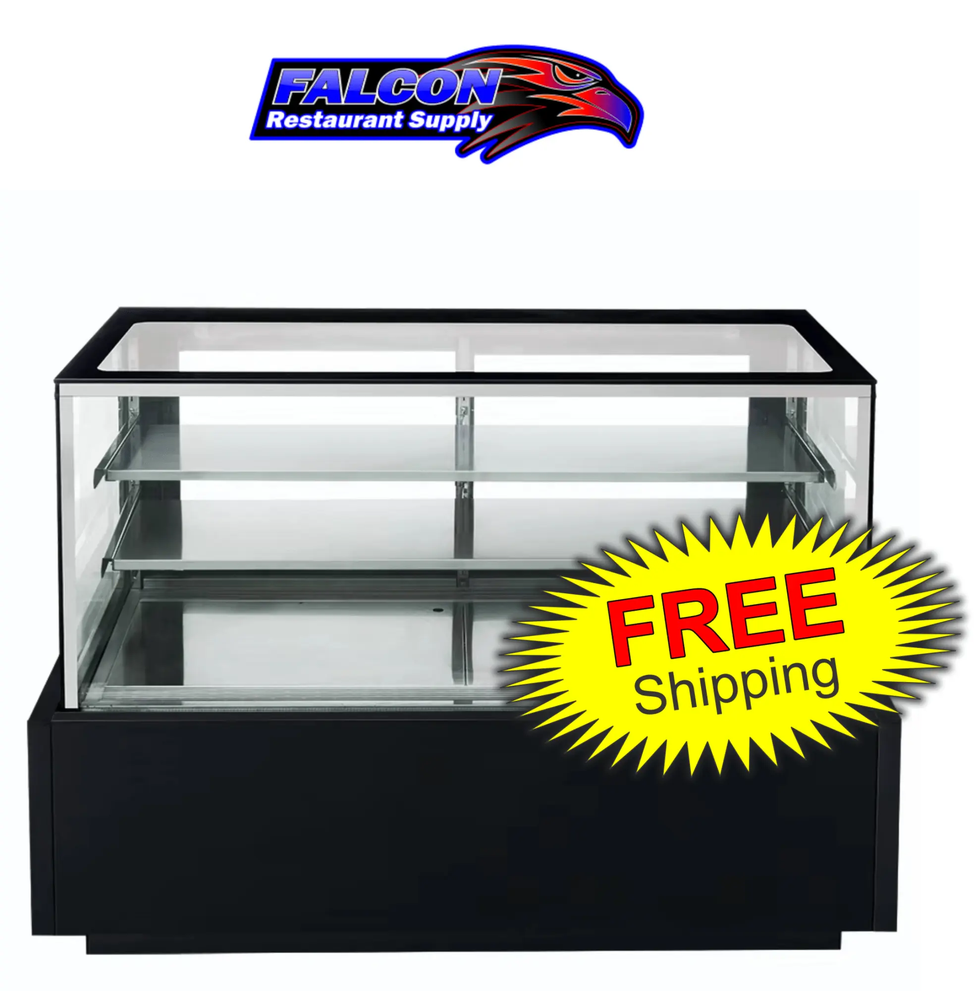 New | in-Stock Dukers New Dukers DDM60R - Straight Glass 60" Cake Showcase Display Refrigerators Illinois US | Falcon Restaurant Supply #1376340