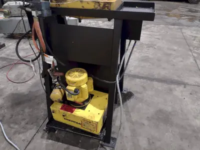 CAT CRIMPUTER HOSE CRIMPING & COUPLING PRESS , WITH TOOLING DIES & ENERPAC HYDRUALIC UNIT: YOBRO #24865