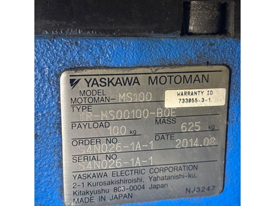 USED 2014 YASKAWA MOTOMAN-MS100