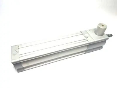 USED FESTO DOUBLE-ACTING ISO CYLINDER ATTACHED CLAMP UNIT