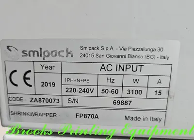 USED 2019 SMIPACK FP870A & T450