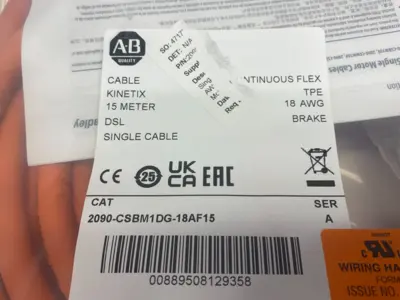 NEW ALLEN-BRADLEY SER. A KINETIX CONNECTION CABLE 15M LENGTH CONT. FLEX